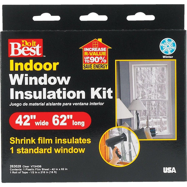 V73HDB 42 In. x 62 In. Indoor Shrink Film Window Kit