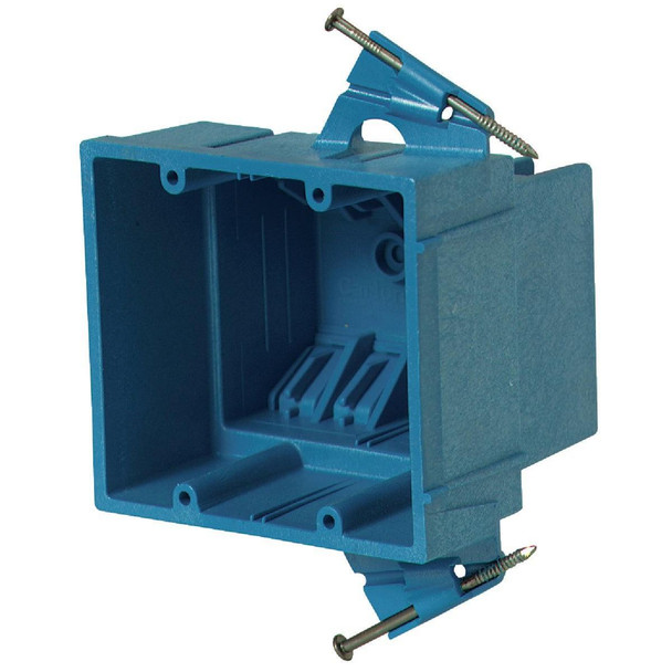 BH235A Carlon SuperBlue 2-Gang Thermoplastic Molded Wall Box