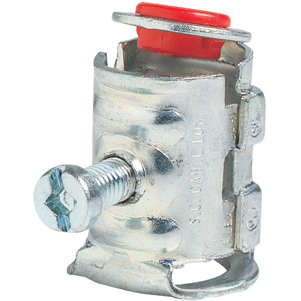 XC730-5 Steel City 3/8 In. Locking Zinc-Chromatic Plating Armored Cable Connector (5-Pack)