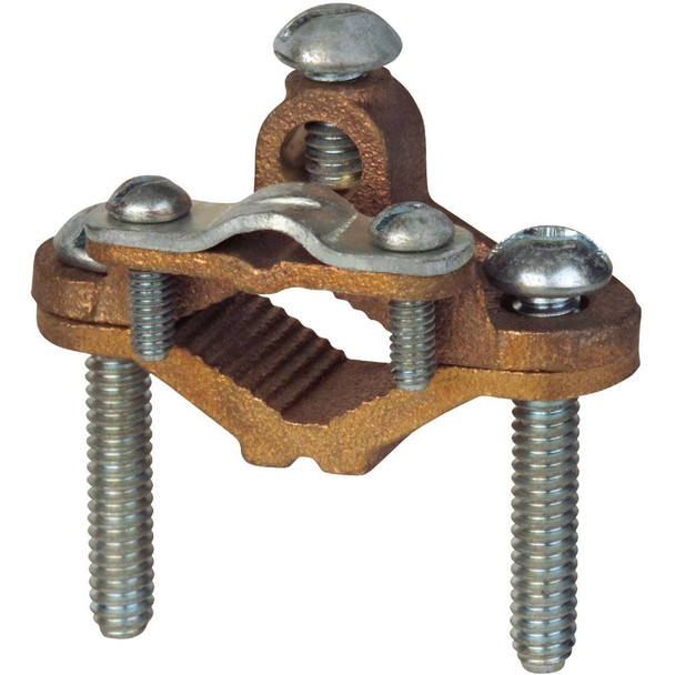 L181B-B1-15 Steel City 1/2 In. to 1 In. #8 & #4 AWG Heavy-Duty Ground Clamp