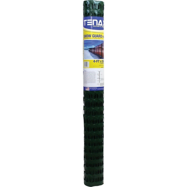 82119006 Tenax Sno-Guard 4 Ft. H. x 50 Ft. L. Polyethylene Snow Safety Fence, Green