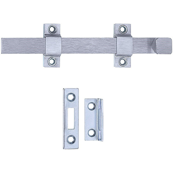 DT100017 Tell Commercial 8 In. Satin Chrome Door Surface Bolt