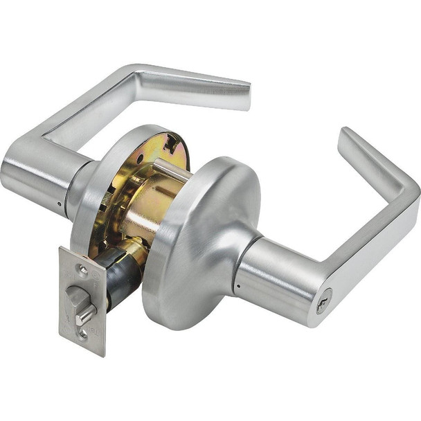 CL100010 Tell Satin Chromium-Plated Storeroom Door Lever