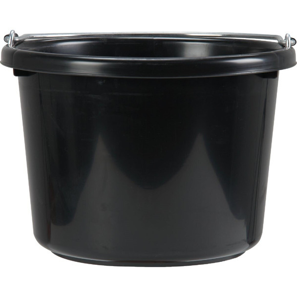 KMC-RN101 Tuff Stuff 8 Qt. Black Poly Bucket