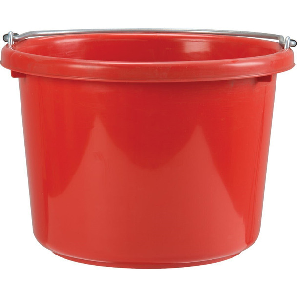 KMC-RN101RD Tuff Stuff 8 Qt. Red Poly Bucket