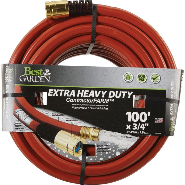 DBELCF34100 Best Garden 3/4 In. Dia. x 100 Ft. L. Drinking Water Safe Contractor Hose