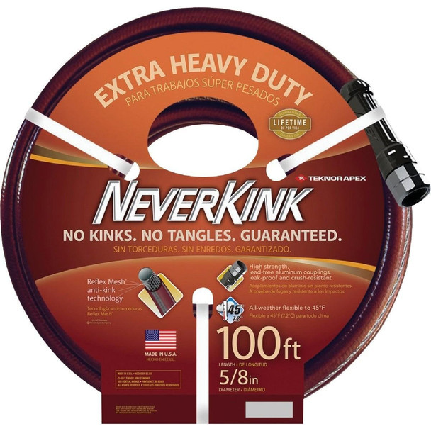 8644-100 Teknor Apex Neverkink 5/8 In. Dia. x 100 Ft. L. Extra Heavy-Duty Garden Hose