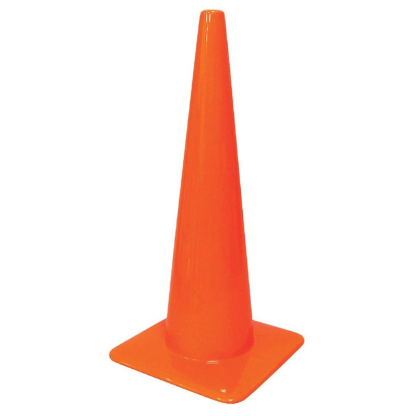 SWFM28-VPD6 Safety Works Professional 28 In. H. Hi-Vis Orange Safety Cone