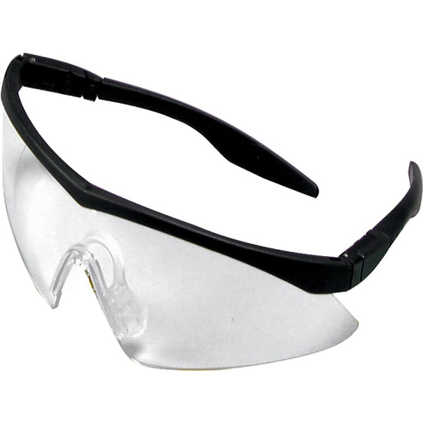 10021259 Safety Works Straight Temple Black Frame Safety Glasses with Anti-Fog Clear Lenses