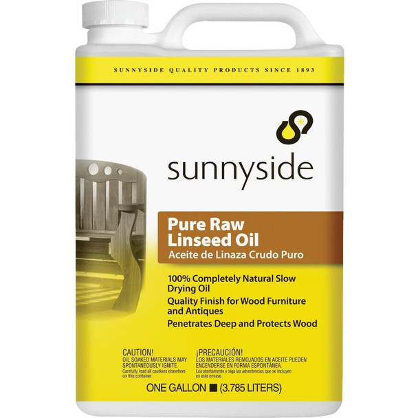 873G1 Sunnyside Pure Raw Linseed Oil, 1 Gal.