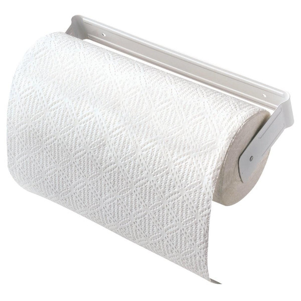 48310 Decko White Metal Paper Towel Holder