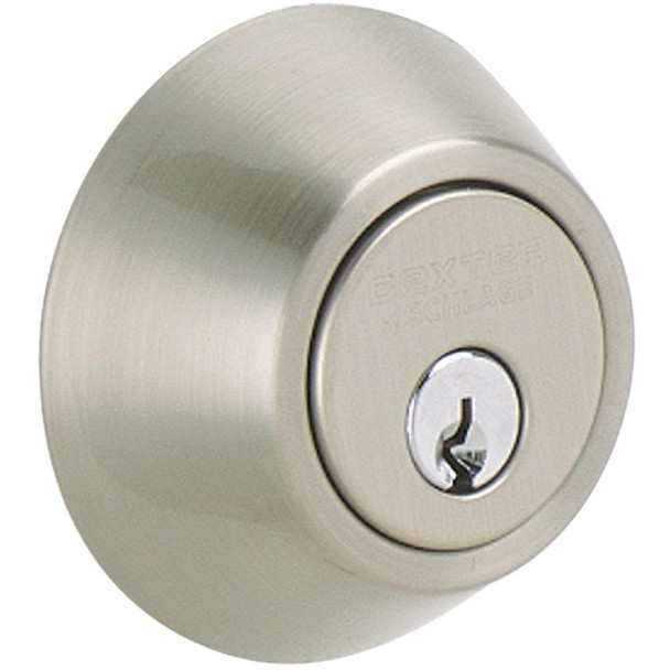 JD60V619 Dexter Satin Nickel Single Cylinder Deadbolt