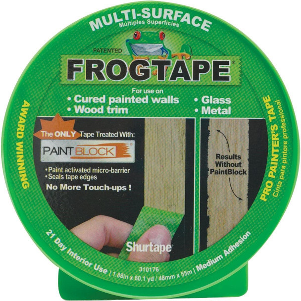 1358464 FrogTape 1.88 In. x 60 Yd. Multi-Surface Masking Tape