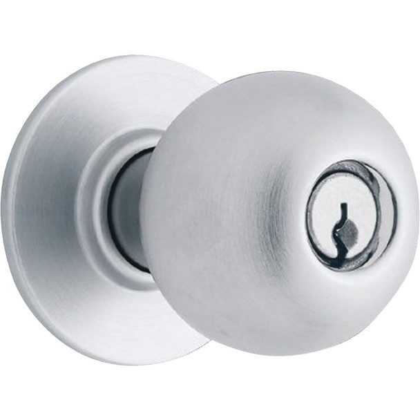 F80CSVORB626 Schlage Satin Chrome Storeroom Door Knob Lockset