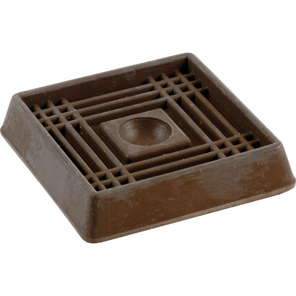 209899 2 In. Inner Dimension Square Rubber Furniture Cup (4 Count)
