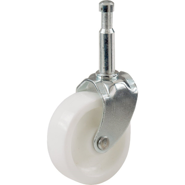 206008 2 In. Light-Duty Plastic Swivel Stem White Caster (2-Pack)