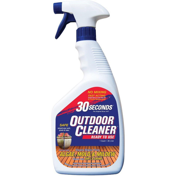 1Q30S 6P 30 seconds Outdoor Cleaner 1 Qt. Ready To Use Trigger Spray Algae, Mold & Mildew Stain Remover