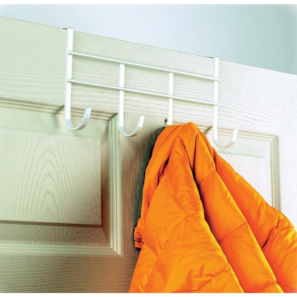 62500 Spectrum Over-The-Door Hook Rail, 4 Hooks on Rail