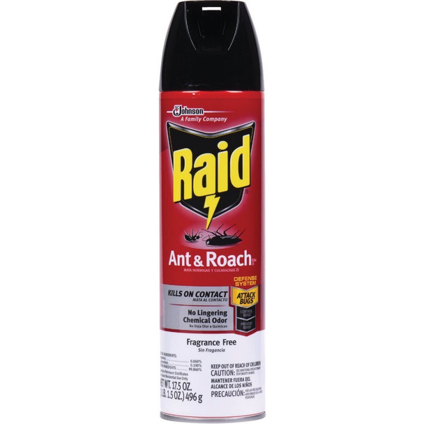 11717 Raid 17.5 Oz. Unscented Aerosol Spray Ant & Roach Killer