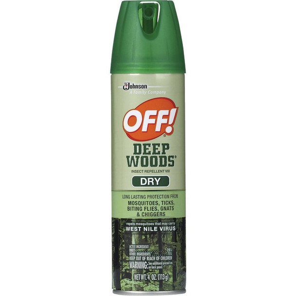 71764 Deep Woods Off 4 Oz. Dry Insect Repellent Aerosol Spray