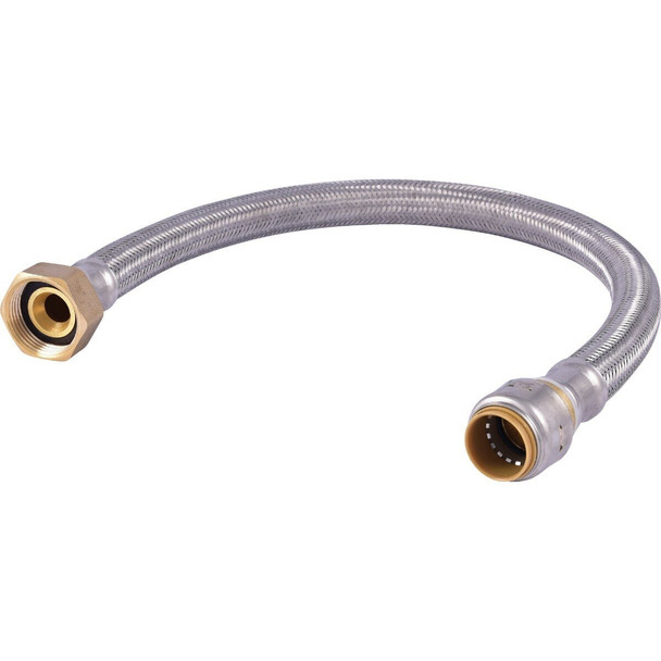 UR3086FX24 Sharkbite 3/4 In. x 1 In. x 24 In. L Stainless Steel Water Softener Connector