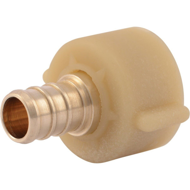 UC528LFA SharkBite 1/2 In. Crimp Fit x 7/8 In. BCT Brass PEX Adapter