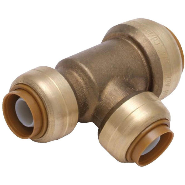 U416LFA SharkBite 1 In. X 1 In. X 3/4 In. Push-to-Connect Tee