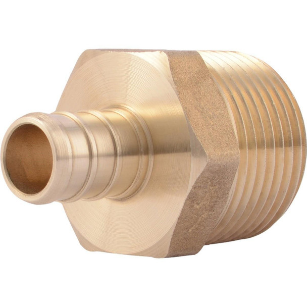 UC116LFA SharkBite 1/2 In. CF x 3/4 In. MPT Brass PEX Adapter
