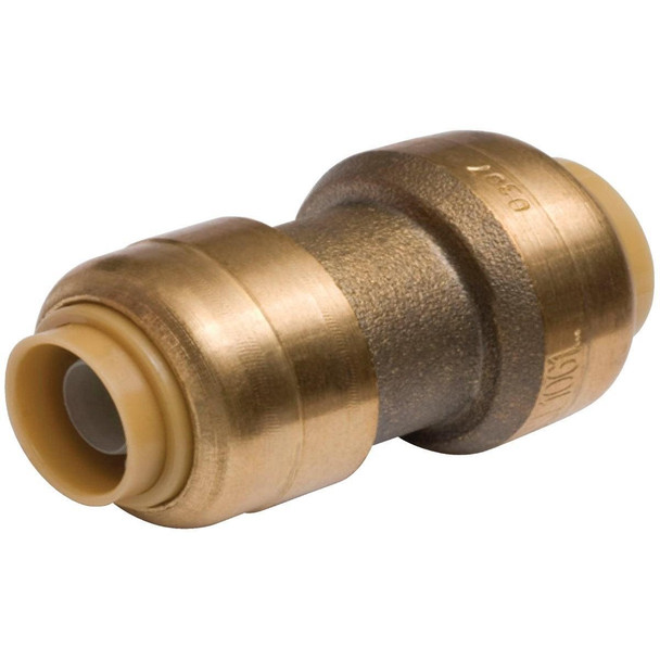 U009LFA SharkBite 3/8 In. x 1/2 In. Push-to-Connect Brass Coupling