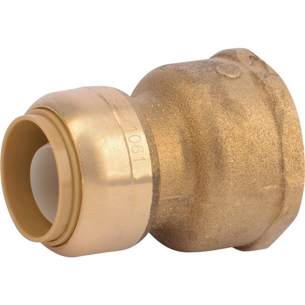 U086LFA SharkBite 3/4 In. x 1 In. Push-to-Connect Brass Water Softener Adapter