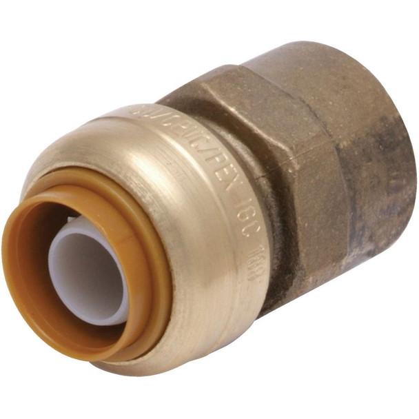 U094LFA SharkBite 1 In. x 1 In. FNPT Straight Brass Push-to-Connect Female Adapter