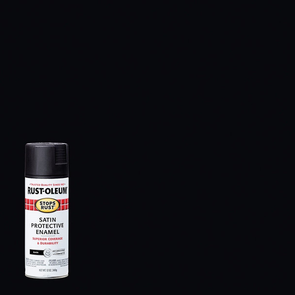 7777830 Rust-Oleum Stops Rust Decor 12 Oz. Satin Spray Paint, Black