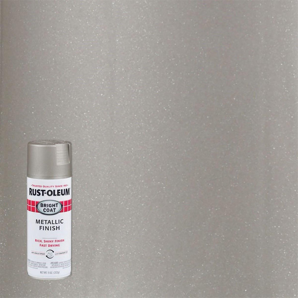 7715830 Rust-Oleum Bright Coat Bright Aluminum Gloss 11 Oz. Stops Rust Spray Paint