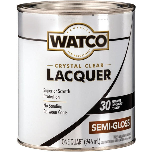 63141 Watco Clear Semi-Gloss Quart 87 Sq. Ft./Qt. Lacquer