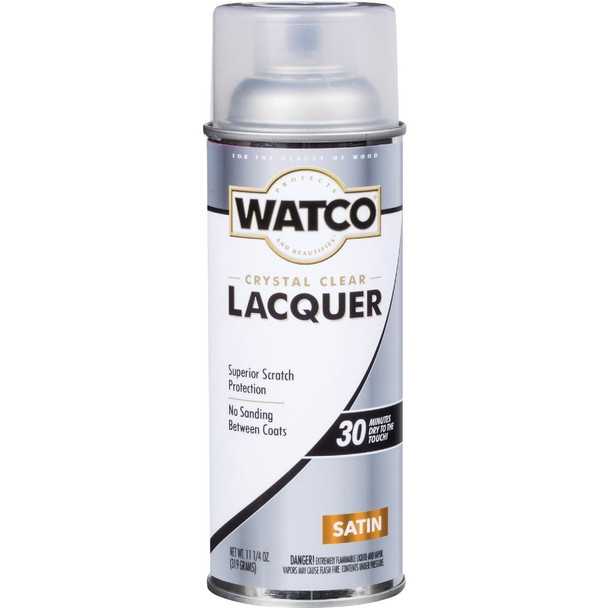 63281 Watco 11.25 Oz. Clear Satin Spray Lacquer