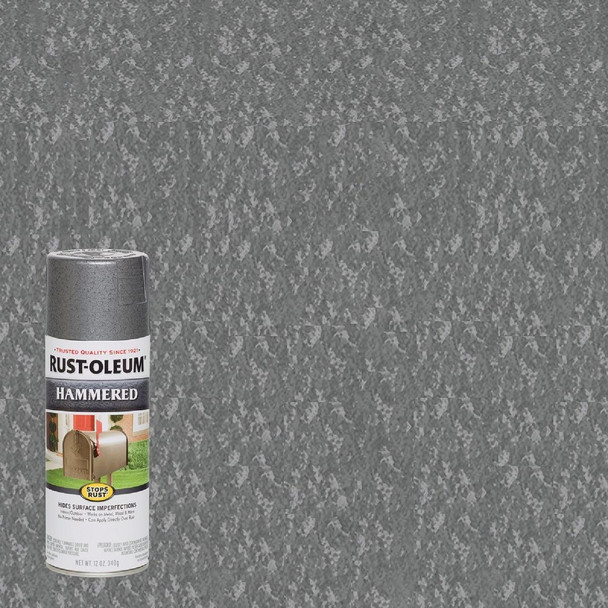 7214830 Rust-Oleum Gray Metallic 12 Oz. Hammered Finish Spray Paint