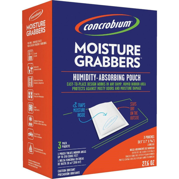 7453276 Concrobium Moisture Grabbers 27.6 Oz. Humidity Absorbing Pouch (3-Count)