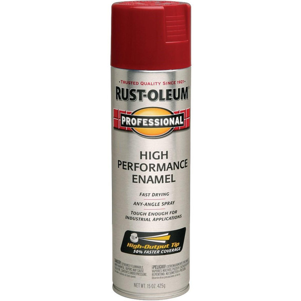 7565838 Rust-Oleum Professional Fast Dry 15 Oz. Gloss High Performance Enamel Spray Paint, Regal Red