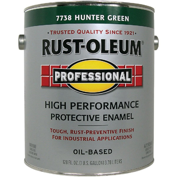 7738402 Rust-Oleum Professional Oil Based Gloss Protective Rust Control Enamel, Hunter Green, 1 Gal.