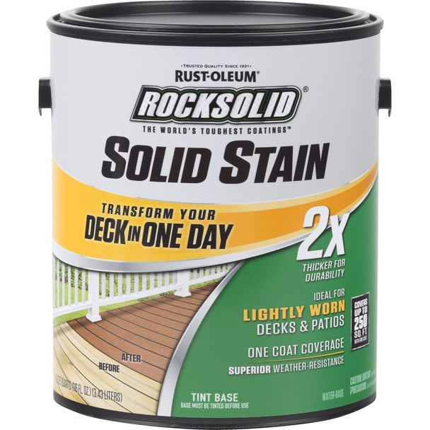 305799 Rust-Oleum RockSolid Tint Base Solid Deck Stain, 1 Gal.