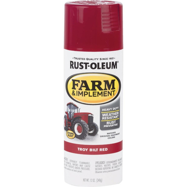303473 Rust-Oleum 12 Oz. Troy-Bilt Red Farm & Implement Spray Paint