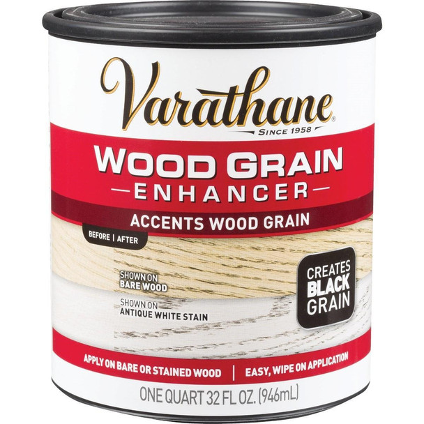 313834 Varathane 1 Qt. Wood Grain Enhancer Finish, Black