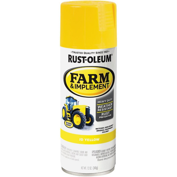280129 Rust-Oleum 12 Oz. JD Yellow Farm & Implement Spray Paint