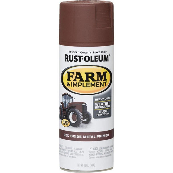 280137 Rust-Oleum 12 Oz. Red Oxide Metal Primer Farm & Implement Spray Paint
