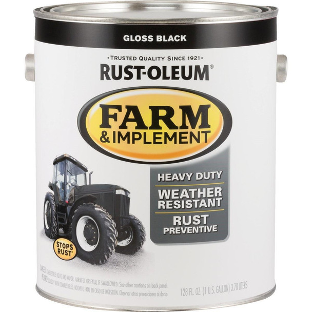 280165 Rust-Oleum 1 Gallon Black Gloss Farm & Implement Enamel