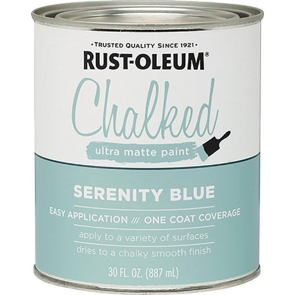 285139 Rust-Oleum Chalked Serenity Ultra Matte 30 Oz. Chalk Paint