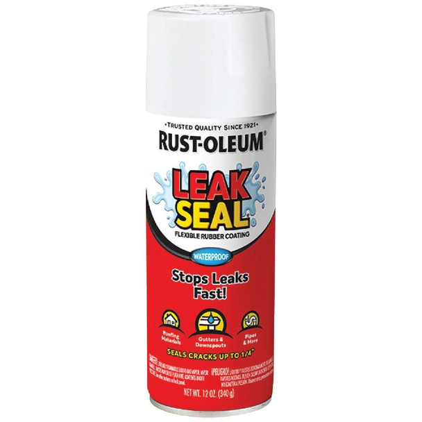 267970 Rust-Oleum LeakSeal 12 Oz. Flexible Rubber Coating, White