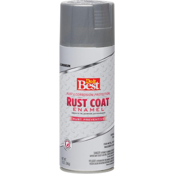 203508D Rust Coat Gloss Aluminum 12 Oz. Anti-Rust Spray Paint