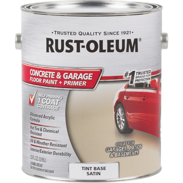 225381 Rust-Oleum Concrete & Garage Floor Paint & Primer, 1 Gal., Tint Base