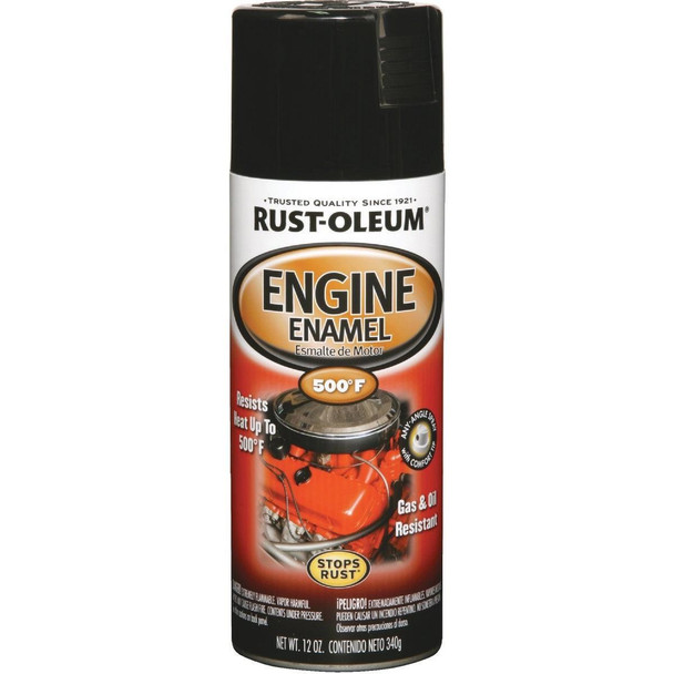 248932 Rust-Oleum Stops Rust 12 Oz. Gloss Black Engine Enamel Spray Paint